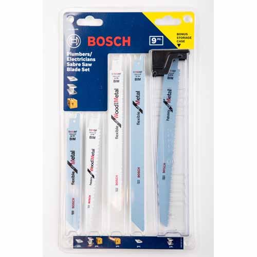 9Pce Plumber & Electrician Reciprocating Saw Blade Set 2607010670 by Bosch