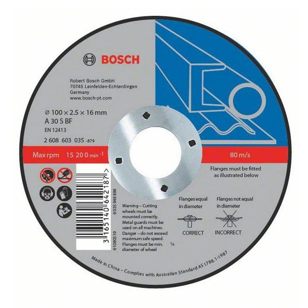 Grinding Disc / Steel / 125 x 6.8 x 22.22mm 2608603059 by Bosch