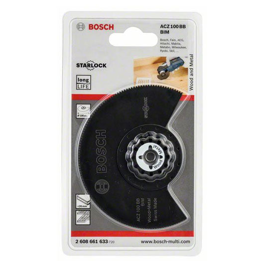 100mm Multi Tool Wood + Metal Blade ACZ 100 BB 2608661633 by Bosch