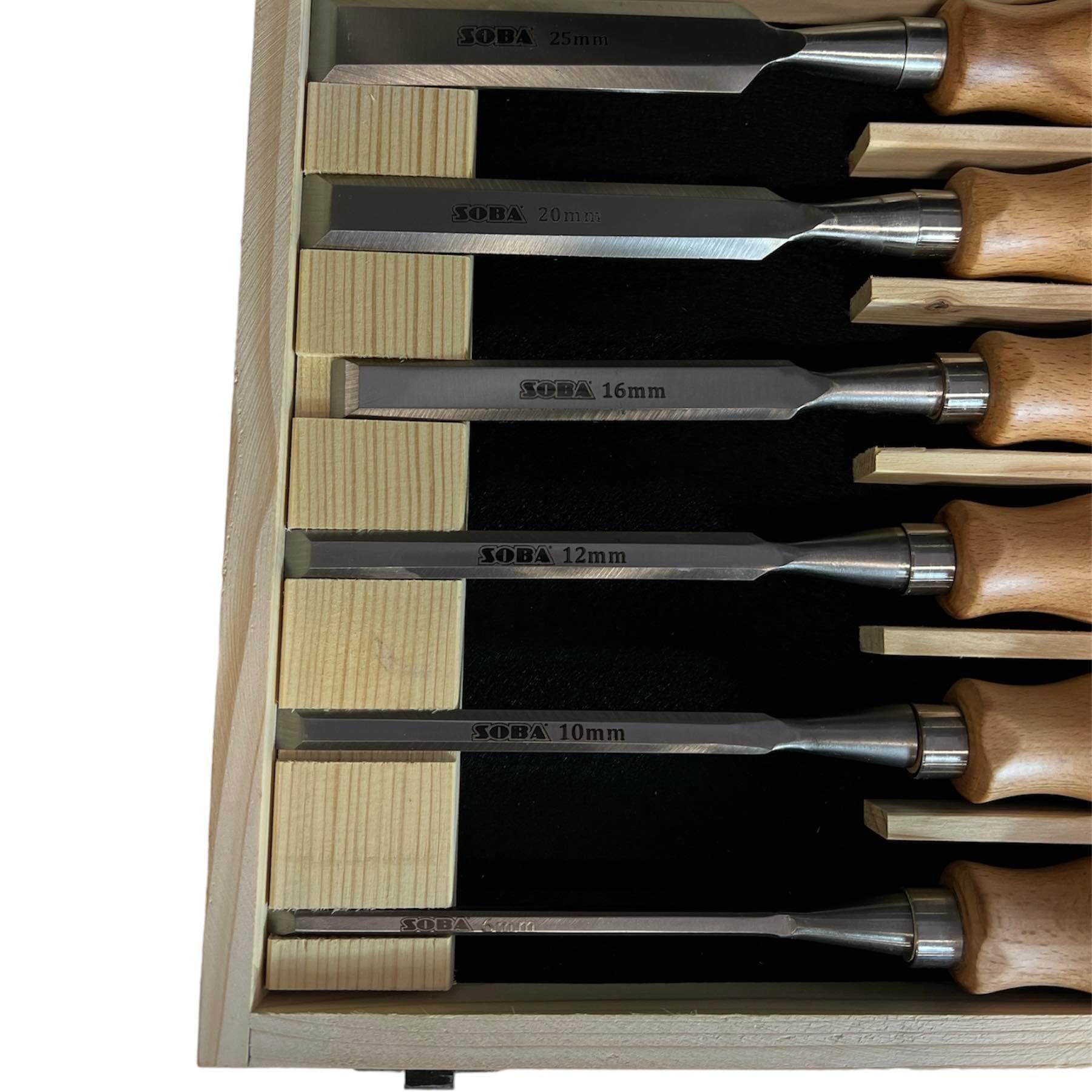 6Pce Woodworking Chisel Set 290050 N by Soba