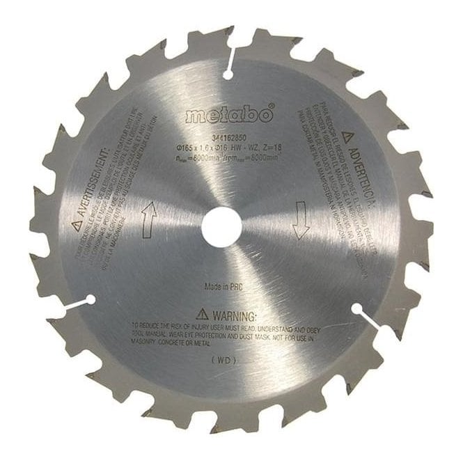 *Shop-Soiled* 165mm x 18T Circular Saw Blade 344162850 by Metabo