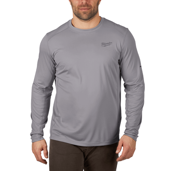 X-Large Grey Long Sleeve Workskin Light Shirt 415G-XL by Milwaukee