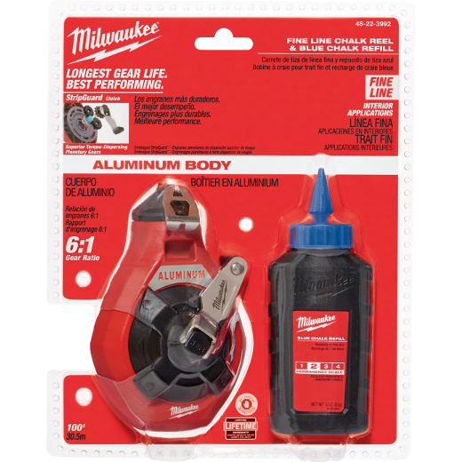 30m Precision Line Kit with Blue Chalk 48223992 by Milwaukee