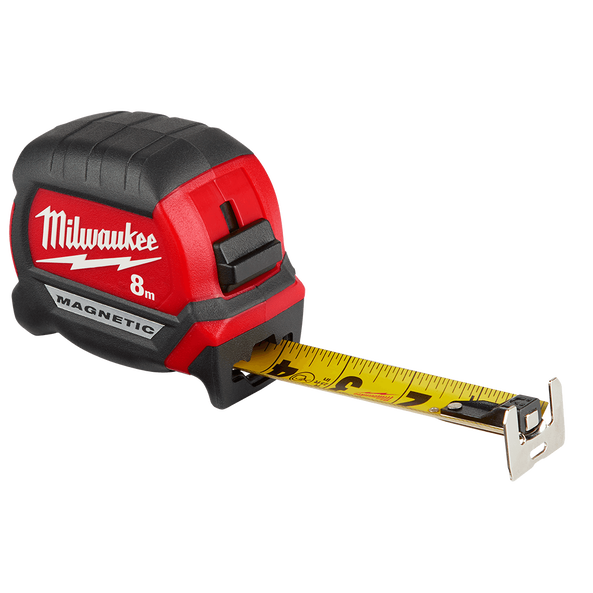 8m Compact Magnetic Tape Measure 48220508 by Milwaukee