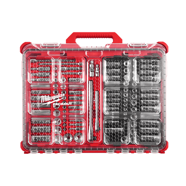 PACKOUT 106Pce 1/4" & 3/8" Drive Metric & SAE Ratchet & Socket Set 48229486 By Milwaukee