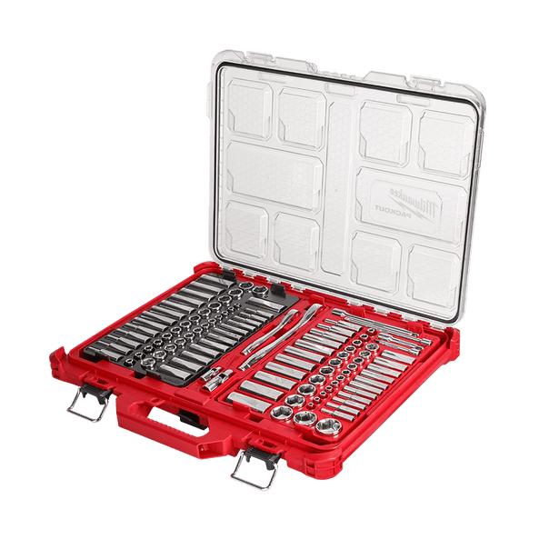 PACKOUT 106Pce 1/4" & 3/8" Drive Metric & SAE Ratchet & Socket Set 48229486 By Milwaukee