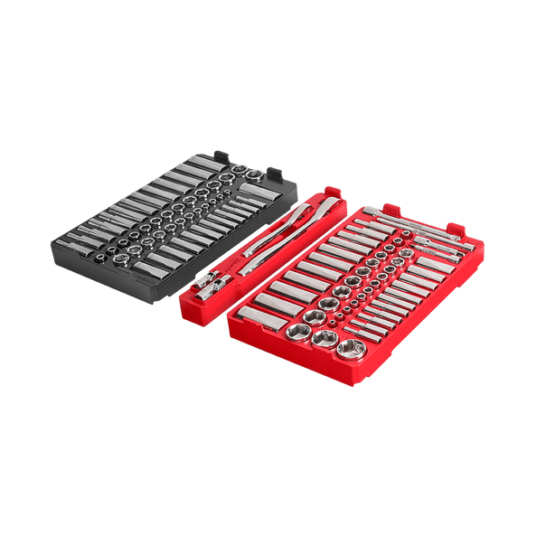 PACKOUT 106Pce 1/4" & 3/8" Drive Metric & SAE Ratchet & Socket Set 48229486 By Milwaukee
