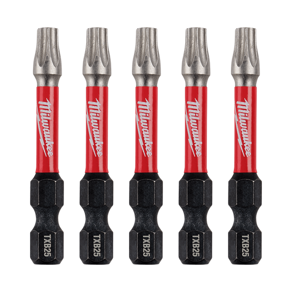 SHOCKWAVE™ Power Bit Security Torx 50mm (2") 5 Pack by Milwaukee