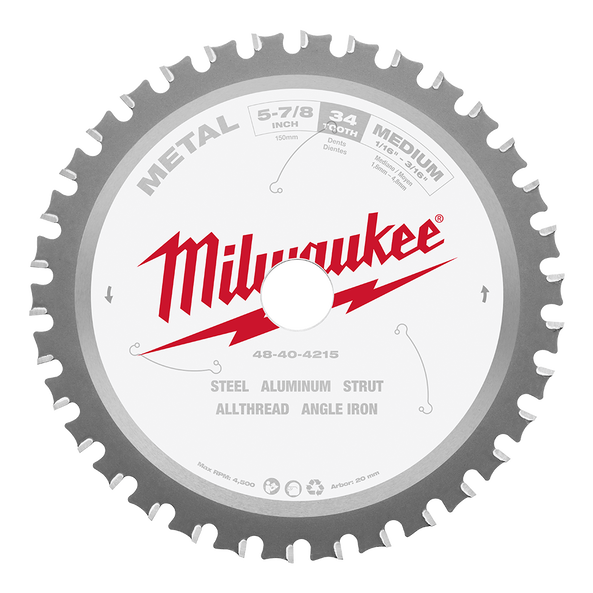 149MM (5-7/8") 34T Metal Circular Saw Blade 48404215 By Milwaukee