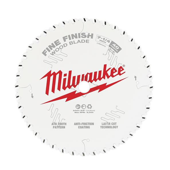 184mm (7-1/4") x 20mm x 40T Circular Saw Blade suit Fine Finish (In Hang Sell Pack) 48408726 by Milwaukee
