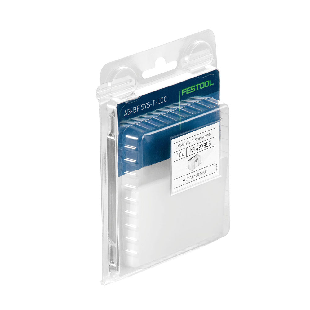 10Pce Plastic Label Covers for SYS T-LOC Systainers 497855 by Festool