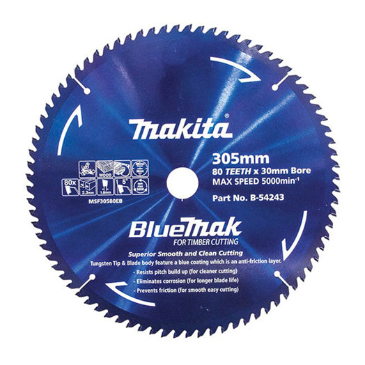 305mm X 25.4mm X 60T Blue Mak Blade A-89327 By Makita