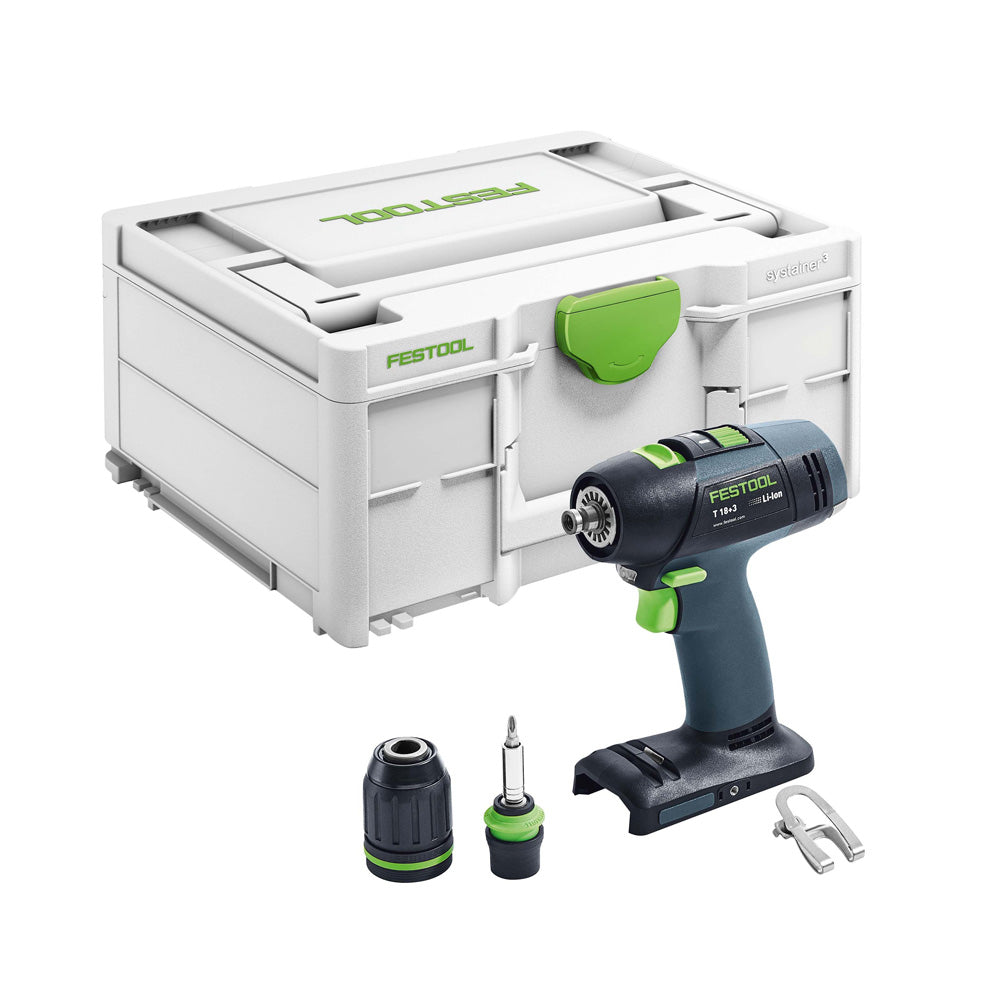 18V T 18V Cordless 2 Speed Drill Basic in Systainer DRC 18/4 576458 by Festool *Discontinued 2022 - Replaced by 575601*