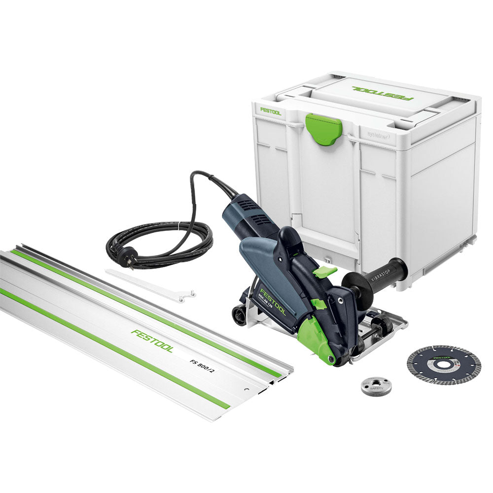 125mm Diamond Cutting System in Systainer with 800mm Guide Rail DSC-AG 125-Plus 576549 by Festool