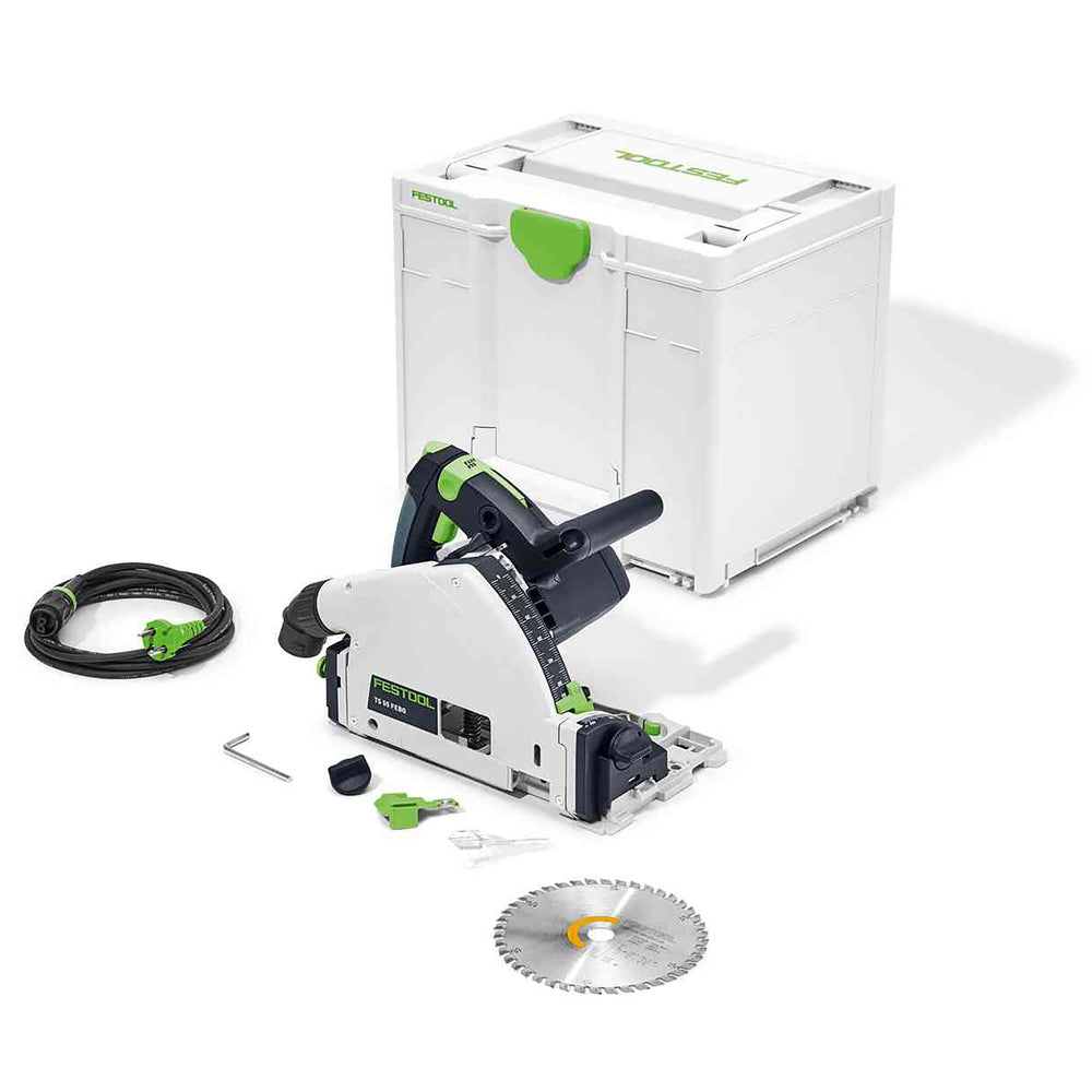 160mm Plunge Cut Circular Saw in Systainer TS 55F 576705 by Festool