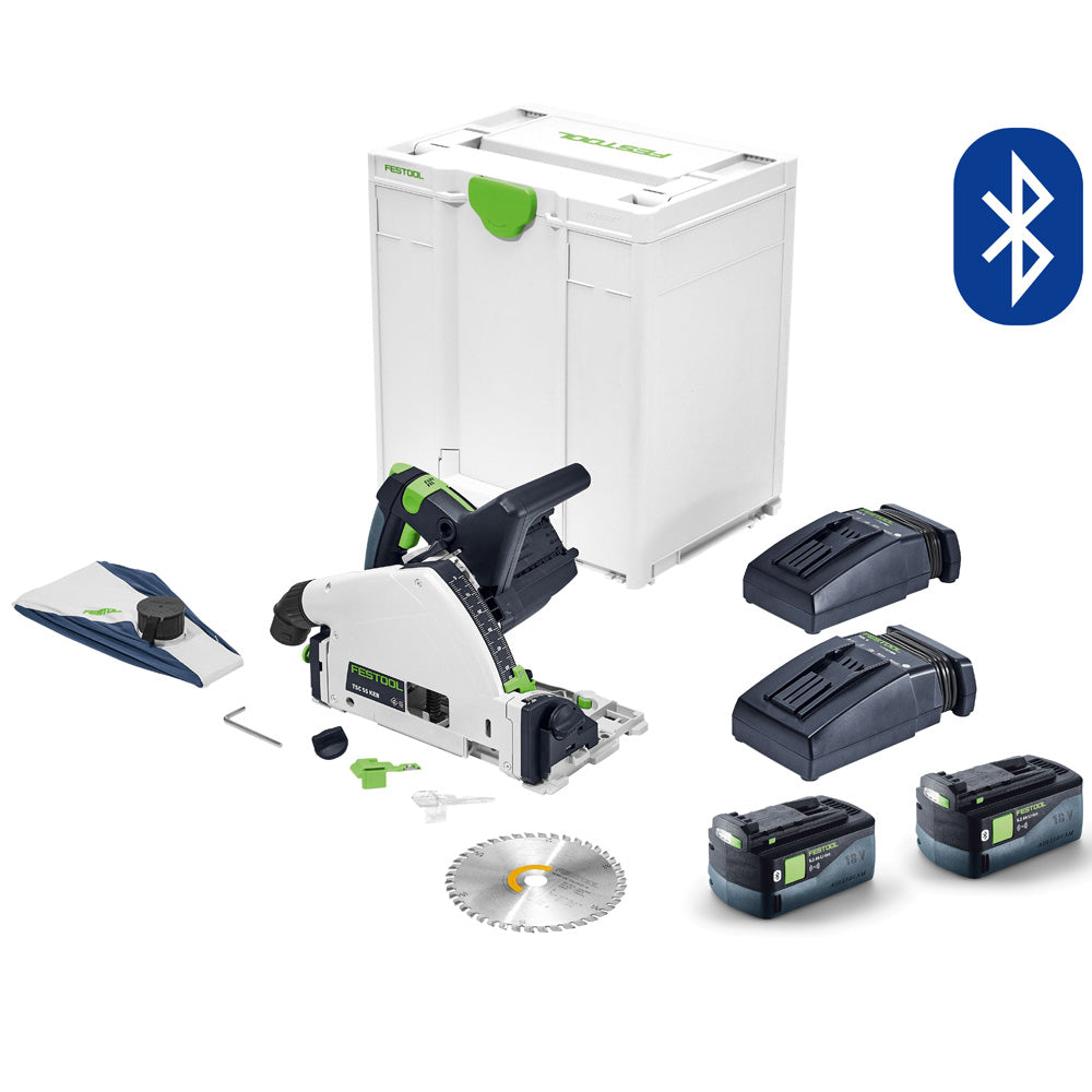 5.2Ah XL 160mm 18V Cordless Plunge Saw Set in Systainer TS 55K 577113 by Festool