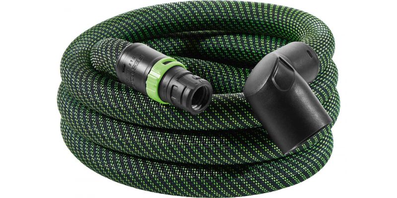 27 / 32mm x 3.5m with 90 Degree Angle Adaptor Anti Static Smooth Suction Hose 577161 by Festool