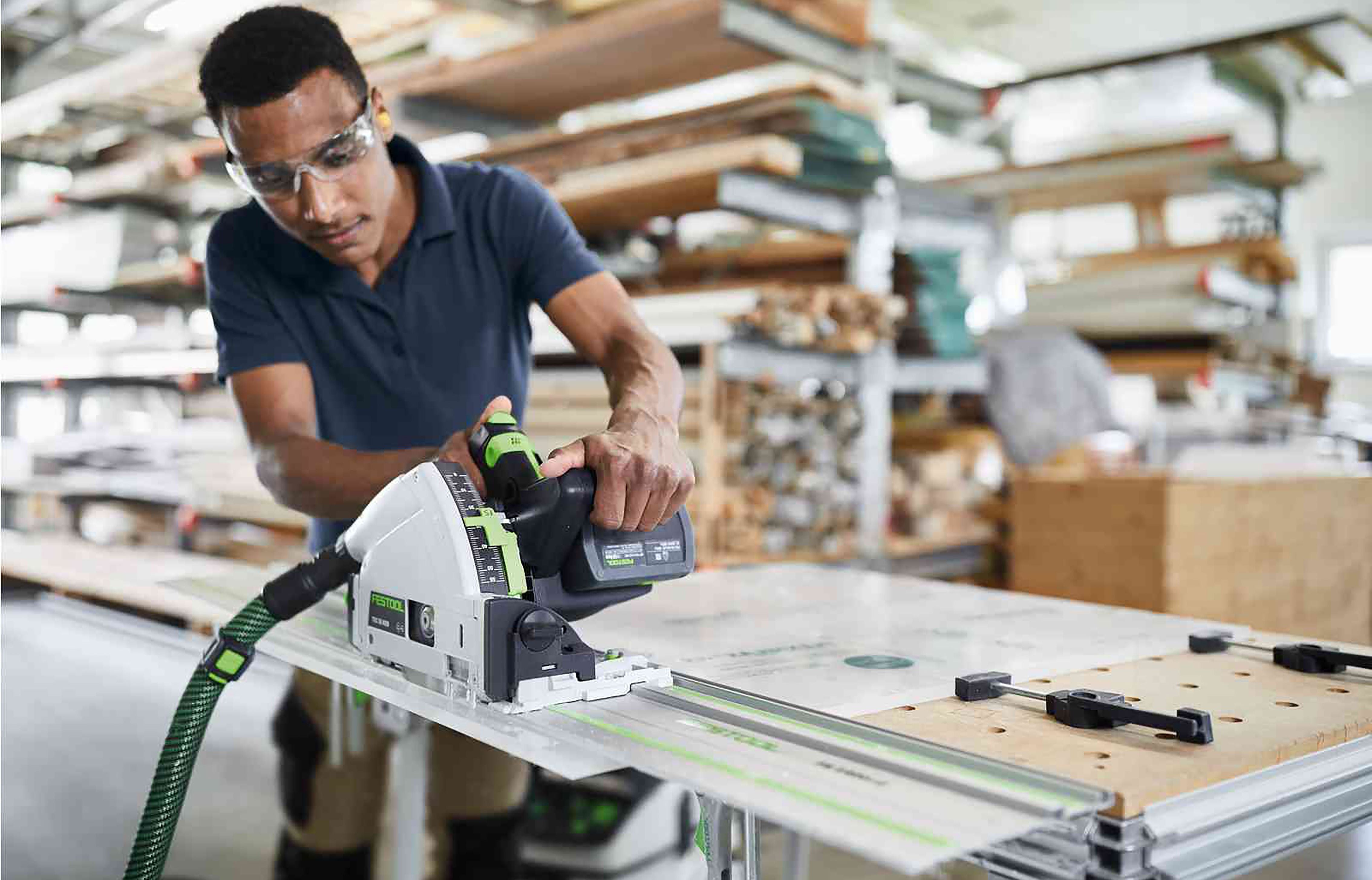 160mm 18V 5.Ah Cordless Plunge Saw in Systainer TS 55K 577282 by Festool