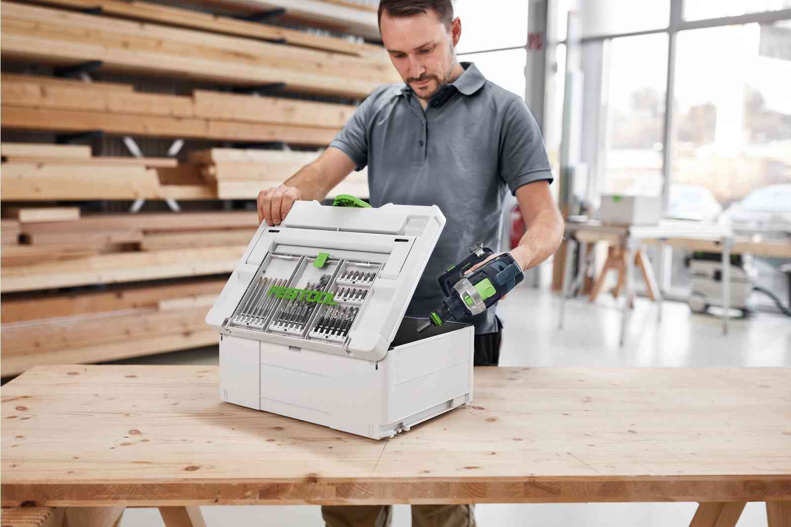Systainer3 SYS 2 Medium 187mm x 396mm with Storage Lid 577347 by Festool