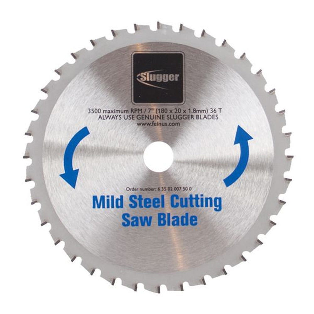 180mm (7") x 36T Mild Steel Cold Metal Cutting Saw Blade 3502007500 by Slugger