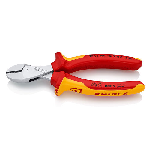 160mm Diagonal Cutting Pliers Insulated X-Cut 7306160 by Knipex