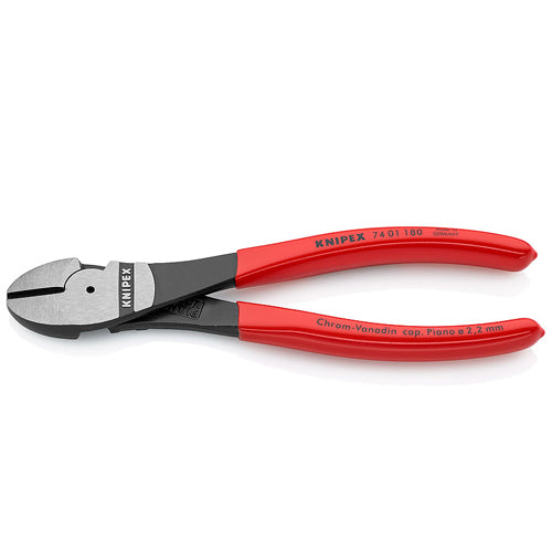 180mm Insulated High Leverage Diagonal Cutting Pliers 7406180SB by Knipex