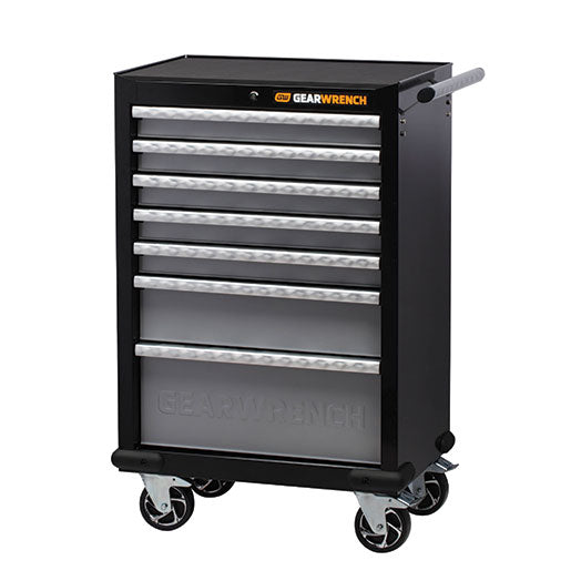 7 Drawer Black / Silver XL Series Narrow 21" Roller Cabinet 83155N by GearWrench