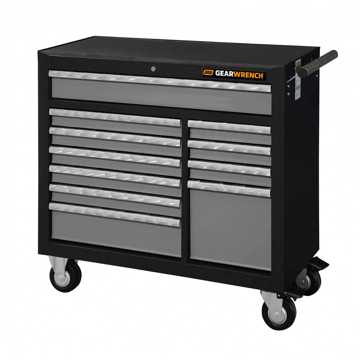 42" 11 Drawer Roller Cabinet, XL Series Black / Silver 83157 by GearWrench
