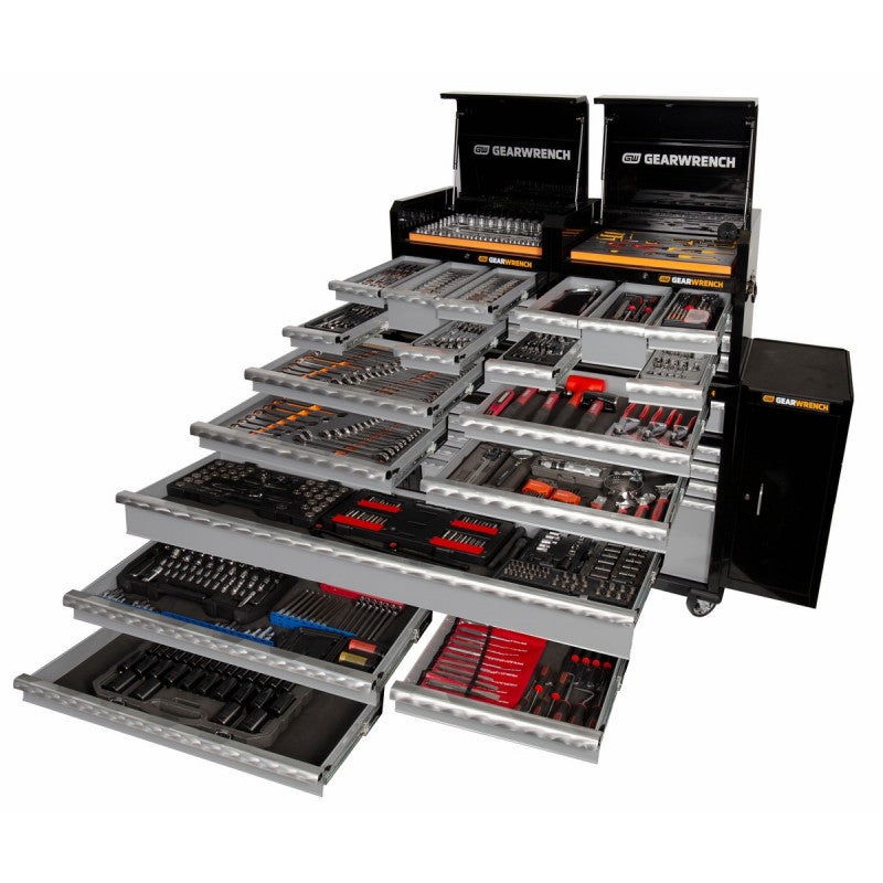 642Pce Combination Tool Kit + 26" Tool Chest (x2) & 53" Tool Trolley with Side Cabinets (x2) 89921 by GearWrench