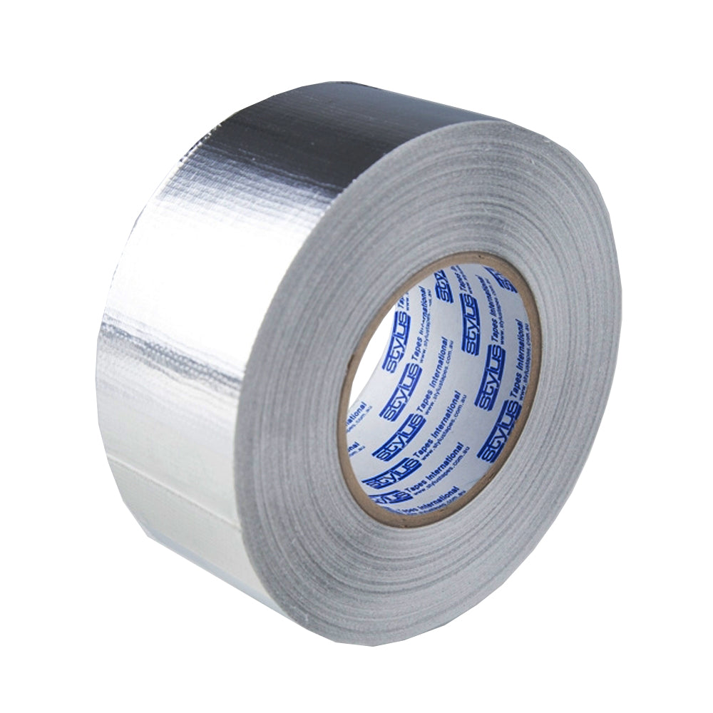 Aluminium / HVAC Foil Faced Duct Insulation Tape Silver 48mm x 50m 973 by Stylus