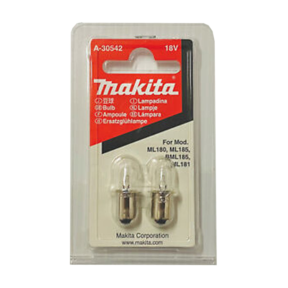 18V Replacement Bulbs (2Pce) A-30542 to suit ML180 by Makita