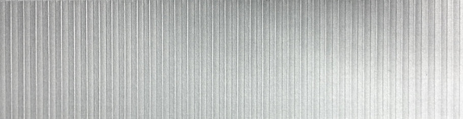 1m x 38mm x 1mm Vertical Matt Silver lines Aluminium Edging U/G Per Metre A165 by Gildo Profilati