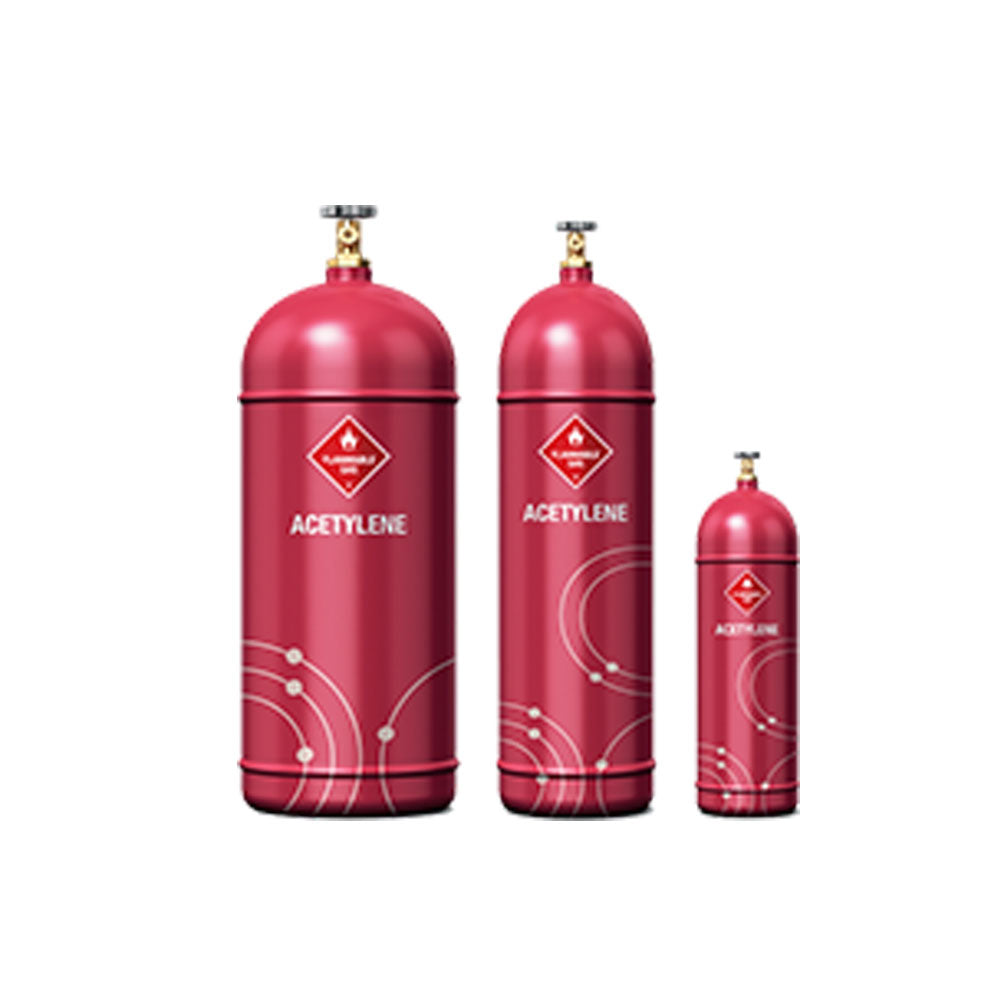D Size (2m3) Acetylene Cylinder & Gas by WA Gases
