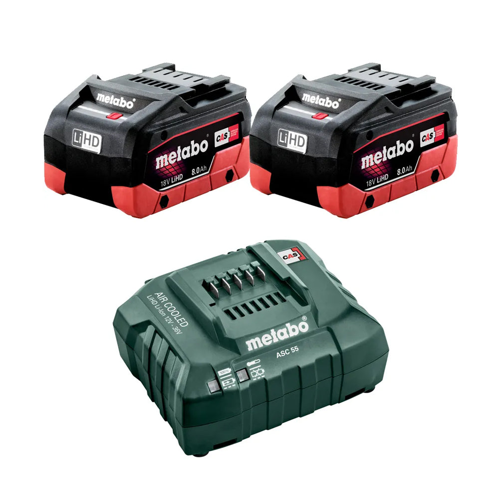 18V 8.0Ah Duo Fast Charger Starter Kit (AU32100800) by Metabo