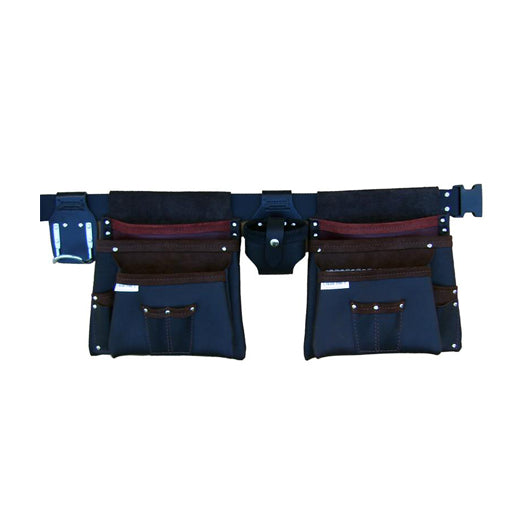 Tool Bag Double Bag 6 Pouch Large Leather Big Bag Double