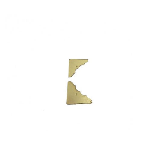 46mm x 46mm x 12mm Brass Plated Polished Box Corners BMC06 by Hardware for Creative Finishes
