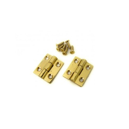 1" x 3/4" 10 pairs Solid Brass Polished Butt Hinges by Hardware for Creative Finishes