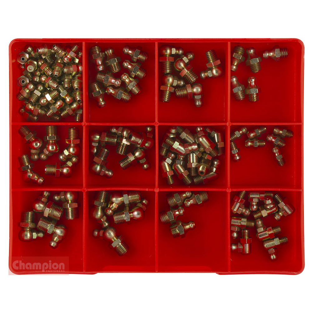 Grease Nipple Assortment Kit 105Pce Metric CA109 by Champion