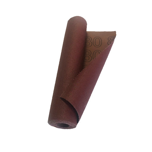 80G x 300mm x 5m Brown Abrasive / Sandpaper Emery Cloth Roll 5m-80 by Colour Coded Grit