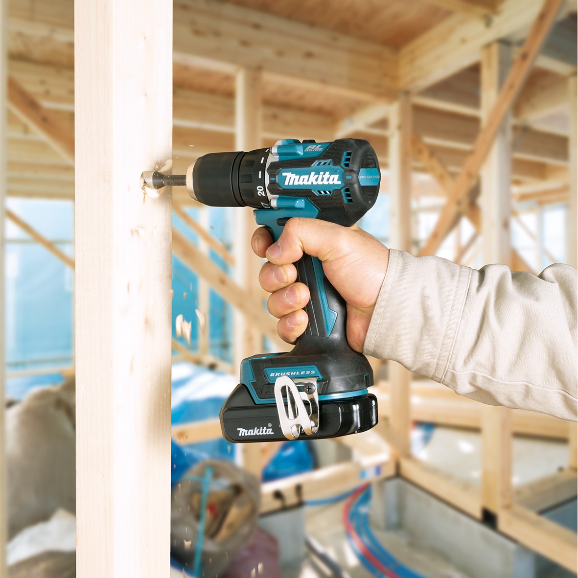 18V Brushless Sub-Compact Driver Drill Bare (Tool Only) DDF487Z by Makita