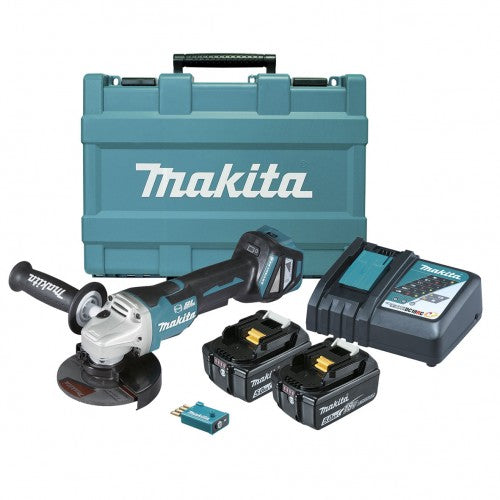 18V 5.0Ah 125mm Brushless AWS Angle Grinder Kit DGA518RTEU by Makita