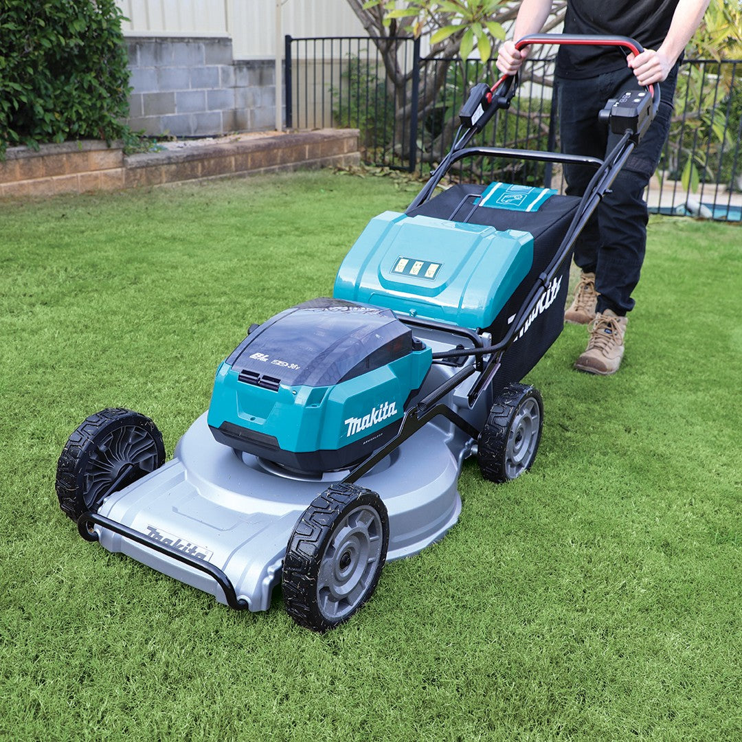 18Vx2 534mm (21") Brushless Self-Propelled Lawn Mower - Aluminium Deck Bare (Tool Only) DLM537ZX by Makita