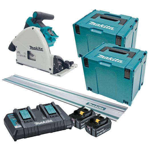 18Vx2 165mm (6-1/2") Brushless Plunge Cut Saw Kit DSP600PT2JT by Makita