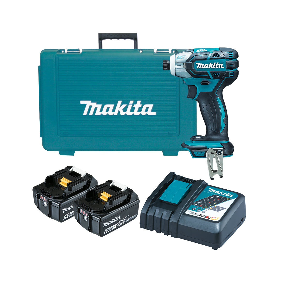 18V 5.0Ah Brushless Oil Impulse Impact Driver Kit DTS141RTE by Makita