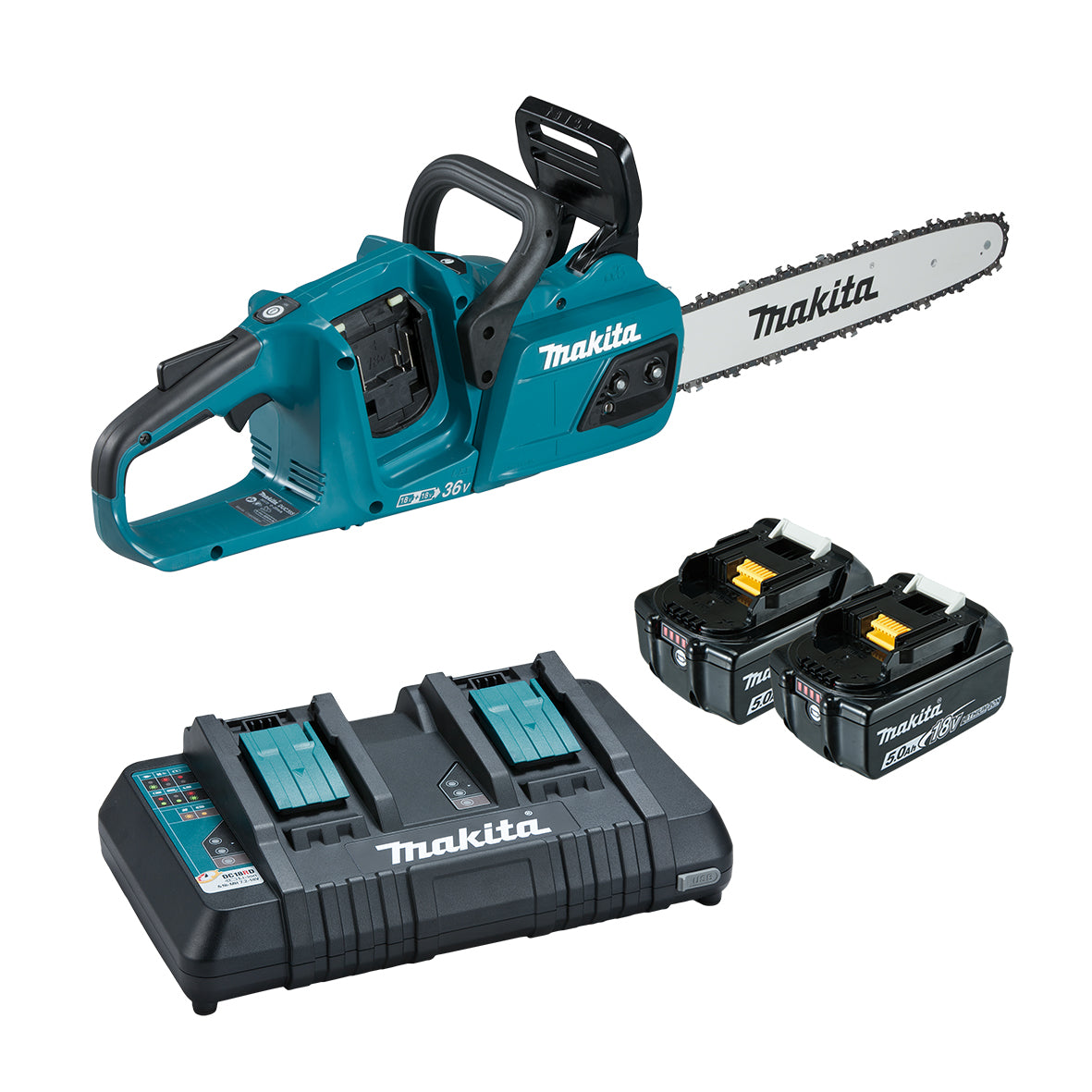 18Vx2 5.0Ah 350mm 14" Brushless Chainsaw Kit DUC355PT2 by Makita