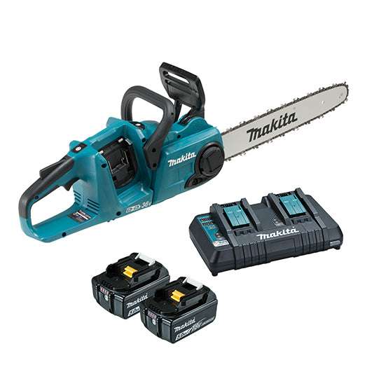 18Vx2 5.0Ah 400mm (16") Brushless Chainsaw Kit DUC400PT2 by Makita