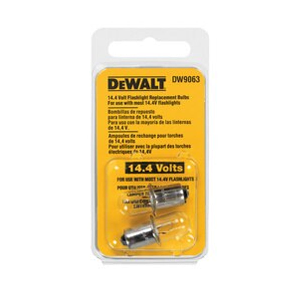 2Pce 14.4V Flashlight Replacement Bulbs to suit most 14.4V Flashlights DW9063 by Dewalt