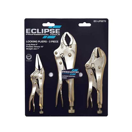 3Pce Locking Plier Set EC-LPSET3 by Eclipse