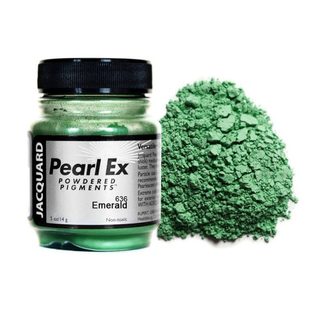 21g 'Emerald' 636 Pearl Ex Powdered Pigment by Jacquard