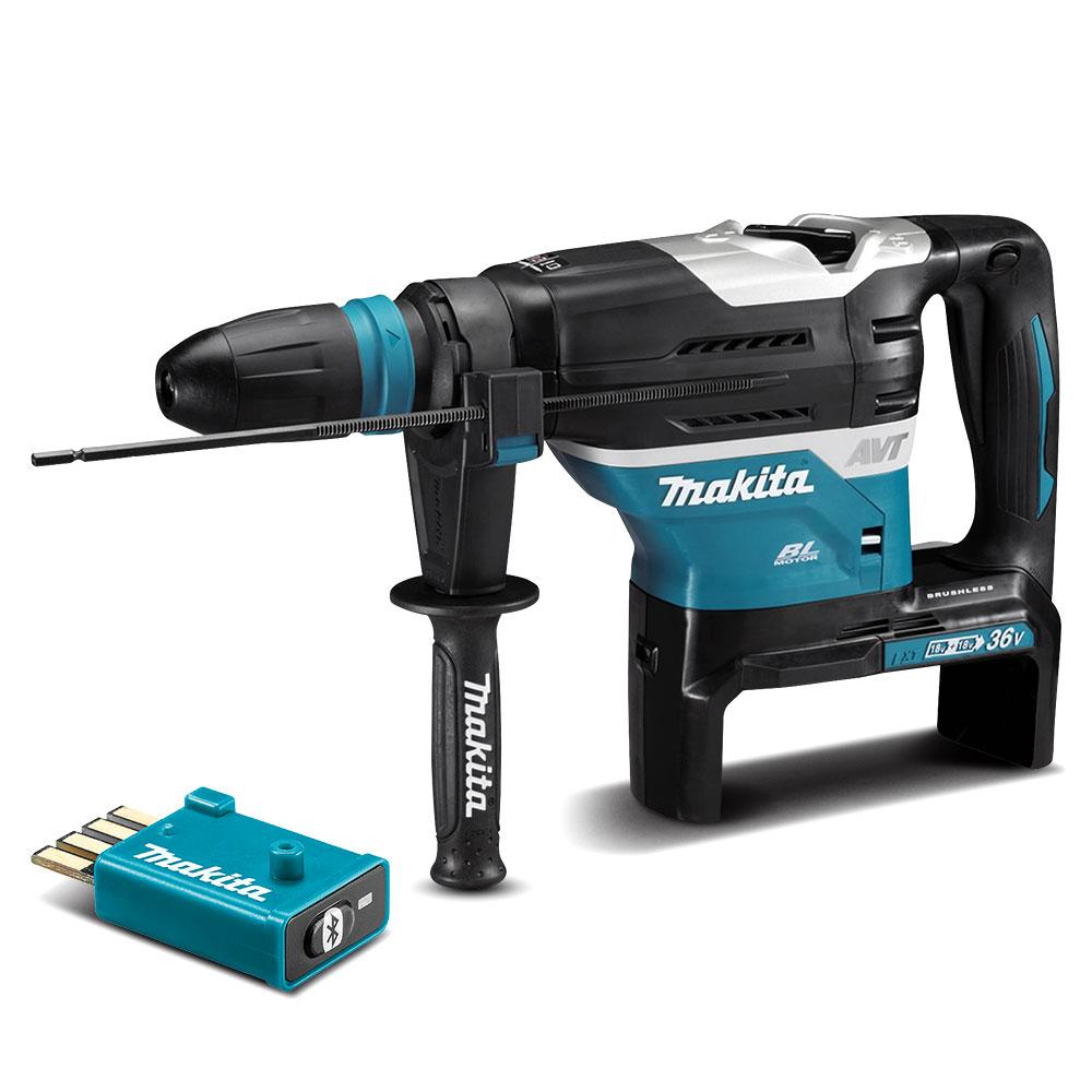 36V 6.0AH (18V x 2) Bare Brushless Max Rotary Hammer with Wireless Unit DHR400ZKUN by Makita